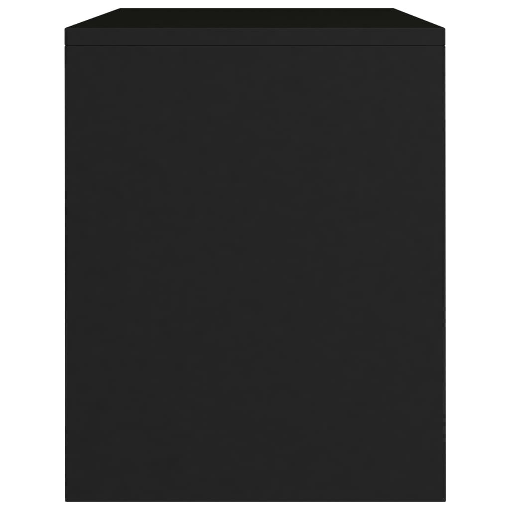 vidaXL Κομοδίνο Μαύρο 40 x 30 x 40 εκ. από Επεξ. Ξύλο
