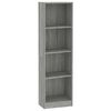 vidaXL Βιβλιοθήκη με 4 Ράφια Γκρι Sonoma 40x24x143 εκ. Επεξεργ. Ξύλο