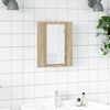 vidaXL Ντουλάπι Μπάνιου με Καθρέφτη & LED Sonoma Δρυς Ακρυλικός