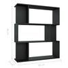 vidaXL Βιβλιοθήκη/Διαχωριστικό Χώρου Μαύρο 80x24x96 εκ. Επεξ. Ξύλο