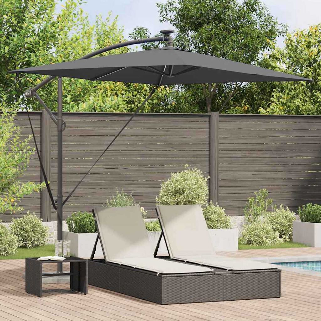 vidaXL Ομπρέλα Cantilever Banana Ανθρακί 294 x 200 x 254 εκ.