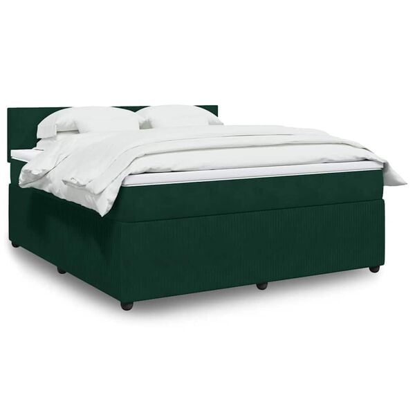 vidaXL &Kappa;&rho;&epsilon;&beta;ά&tau;&iota; Boxspring &mu;&epsilon; &Sigma;&tau;&rho;ώ&mu;&alpha; &Sigma;&kappa;&omicron;ύ&rho;&omicron; &Pi;&rho;ά&sigma;&iota;&nu;&omicron; 180x200&epsilon;&kappa;. &Beta;&epsilon;&lambda;&omicron;ύ&delta;&iota;&nu;&omicron;