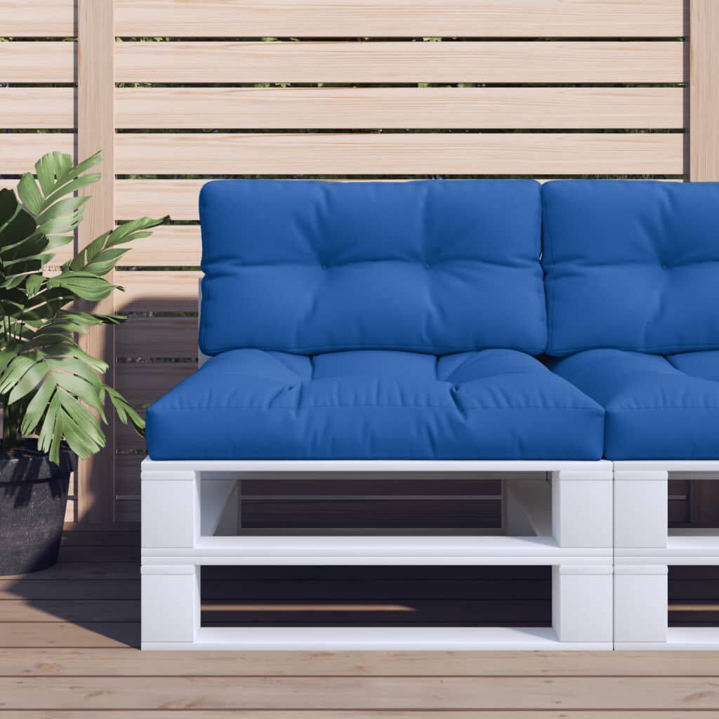 vidaXL Μαξιλάρι Παλέτας Μπλε Ρουά 80 x 40 x 12 εκ. Υφασμάτινο