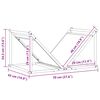 vidaXL Ράφι Καυσόξυλων 70x43x34,5 εκ. Χάλυβας ψυχρής έλασης