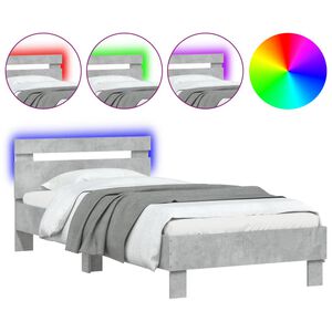 vidaXL &Pi;&lambda;&alpha;ί&sigma;&iota;&omicron; &Kappa;&rho;&epsilon;&beta;&alpha;&tau;&iota;&omicron;ύ &mu;&epsilon; &Kappa;&epsilon;&phi;&alpha;&lambda;ά&rho;&iota; &kappa;&alpha;&iota; LED 90 x 200 &epsilon;&kappa;.