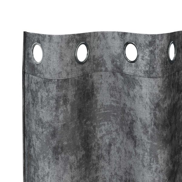 vidaXL Κουρτίνα με κουρτίνες 2 pcs Γκρι 175 x 140 εκ. Βελούδο