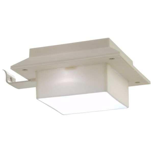 vidaXL Φωτιστικά Εξωτ. Χώρου Ηλιακά 6 τεμ. LED Τετράγωνα Λευκά 12 εκ.