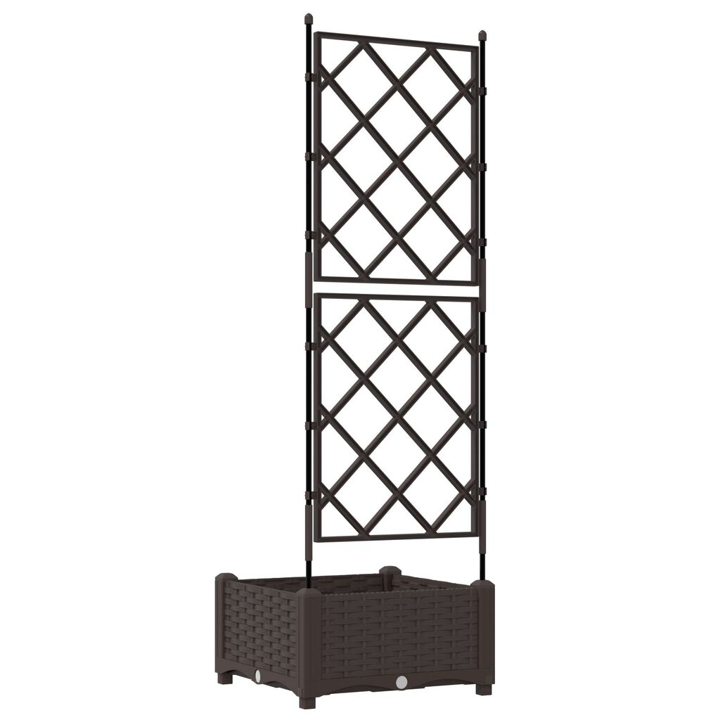 vidaXL Γλάστρα Κήπου με Στηρίγματα Καφέ 40x40x125,5 εκ