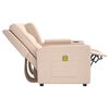 vidaXL Πολυθρόνα Μασάζ Διθέσια & Ποτηροθήκη Κρεμ