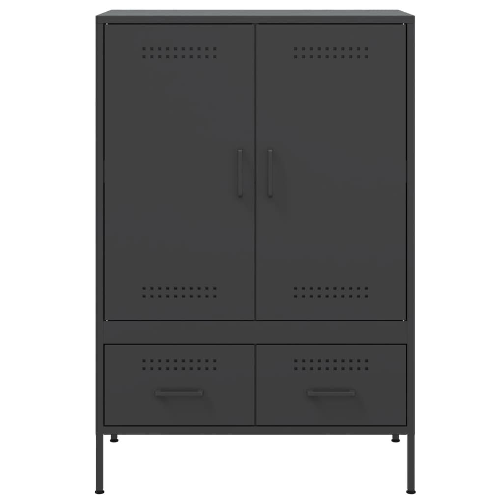 vidaXL Ντουλάπι Μαύρο 68 x 39 x 101,5 εκ. από Χάλυβα