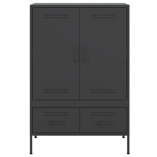 vidaXL Ντουλάπι Μαύρο 68 x 39 x 101,5 εκ. από Χάλυβα