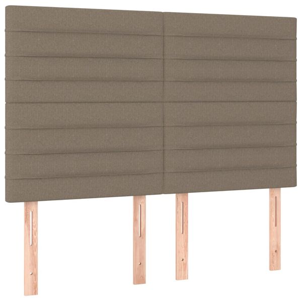 vidaXL Σκελετός Κρεβατιού Χωρίς Στρώμα Taupe 140x200 εκ. Υφασμάτινο
