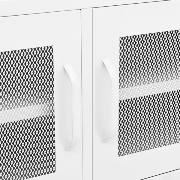 vidaXL Έπιπλο Τηλεόρασης Λευκό 105x35x50 εκ. από Ατσάλι