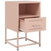 vidaXL Κομοδίνα 2 τεμ. Ροζ 36x39x60,5 εκ. από Χάλυβα