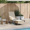 vidaXL Ξαπλώστρα με μαξιλάρι Μπεζ 157 x 55 x 92 εκ. συνθετικό ρατάν