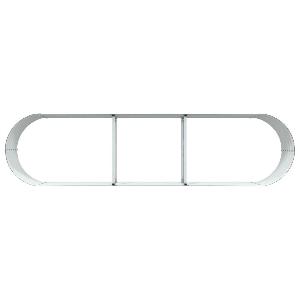 vidaXL Ψηλό Κρεβάτι Κήπου Καφέ 320x80x44 εκ από Γαλβανισμένο Χάλυβα