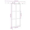 vidaXL Συρόμενη πόρτα με σετ υλικού 90x205 cm από γυαλί&Αλουμίνιο