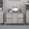 vidaXL Ντουλάπι Νιπτήρα Γκρι Sonoma 80 x 33 x 60εκ. Επεξεργασμένο Ξύλο