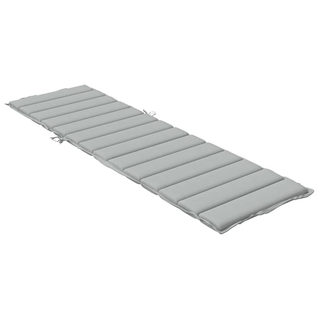 vidaXL Μαξιλάρι Ξαπλώστρας Ανοιχτό Γκρι 200x60x4 εκ. Ύφασμα