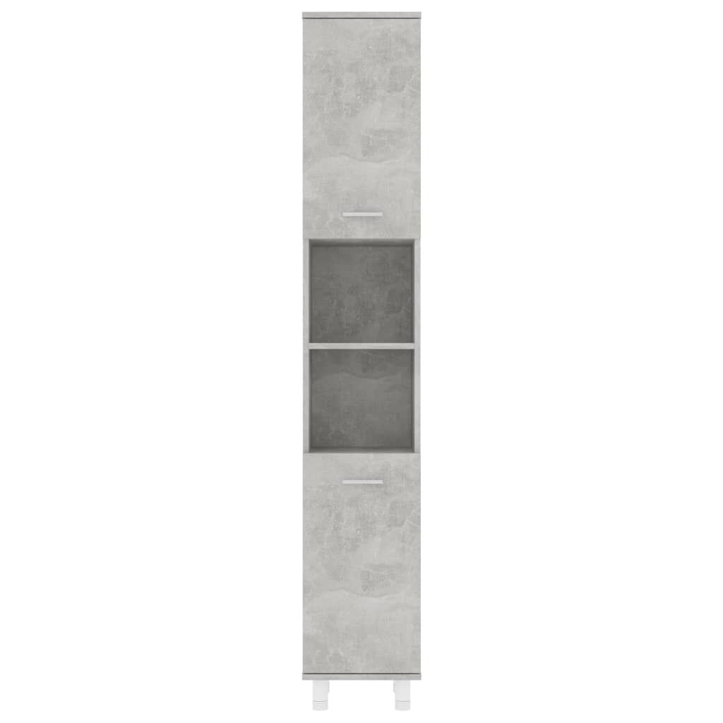 vidaXL Στήλη Μπάνιου Γκρι του Σκυροδέματος 30x30x179 εκ. Επεξ. Ξύλο