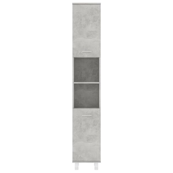 vidaXL Στήλη Μπάνιου Γκρι του Σκυροδέματος 30x30x179 εκ. Επεξ. Ξύλο