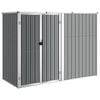 vidaXL Αποθήκη Εργαλείων Κήπου Γκρι 225 x 89 x 161 εκ. Γαλβαν. Ατσάλι