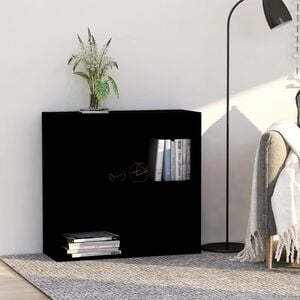 vidaXL &Beta;&iota;&beta;&lambda;&iota;&omicron;&theta;ή&kappa;&eta; &mu;&epsilon; 2 &Rho;ά&phi;&iota;&alpha; &Mu;&alpha;ύ&rho;&eta; 80x30x76,5 &epsilon;&kappa;. &alpha;&pi;ό &Epsilon;&pi;&epsilon;&xi;. &Xi;ύ&lambda;&omicron;