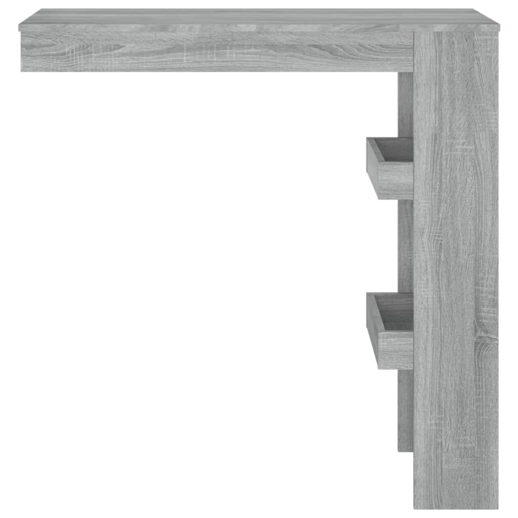 vidaXL Τραπέζι Μπαρ Τοίχου Γκρι Sonoma 102x45x103,5 εκ. Επεξεργ. Ξύλο