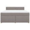 vidaXL &Kappa;&rho;&epsilon;&beta;ά&tau;&iota; Boxspring &mu;&epsilon; &Sigma;&tau;&rho;ώ&mu;&alpha; Taupe 180x200 &epsilon;&kappa;. &Upsilon;&phi;&alpha;&sigma;&mu;ά&tau;&iota;&nu;&omicron;