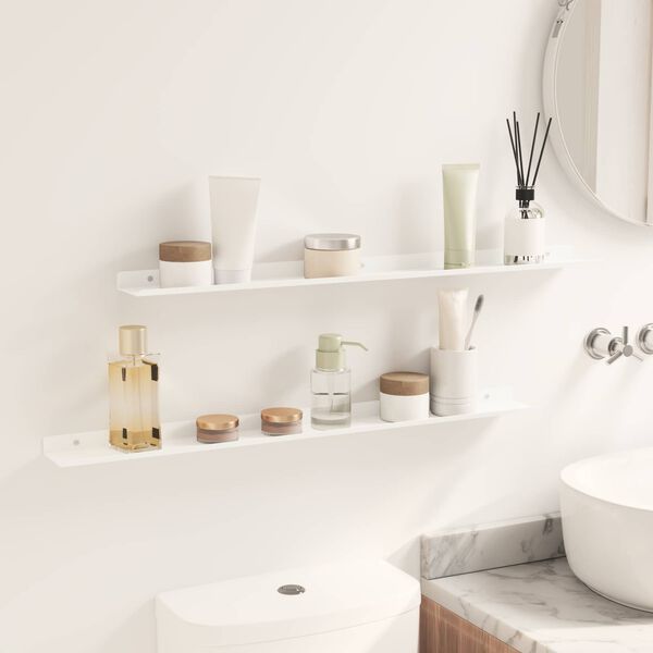 vidaXL &Pi;&lambda;&omega;&tau;ό &rho;ά&phi;&iota; &Epsilon;&pi;&iota;&tau;&omicron;ί&chi;&iota;&omicron; 2 pcs &Lambda;&epsilon;&upsilon;&kappa;ό&sigmaf; 80 x 9 x 2,5 &epsilon;&kappa;. &Alpha;&tau;&sigma;ά&lambda;&iota;