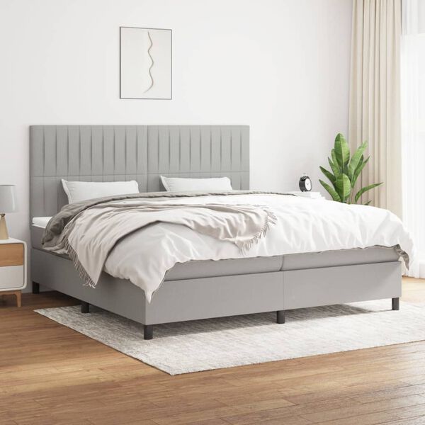 vidaXL &Kappa;&rho;&epsilon;&beta;ά&tau;&iota; Boxspring &mu;&epsilon; &Sigma;&tau;&rho;ώ&mu;&alpha; &Alpha;&nu;&omicron;&iota;&chi;&tau;ό &Gamma;&kappa;&rho;&iota; 200x200 &epsilon;&kappa;. &Upsilon;&phi;&alpha;&sigma;&mu;ά&tau;&iota;&nu;&omicron;