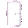 vidaXL Ντουλάπα Παπουτσιών Καφέ 80 x 39 x 180 εκ Επεξεργασμένο ξύλο