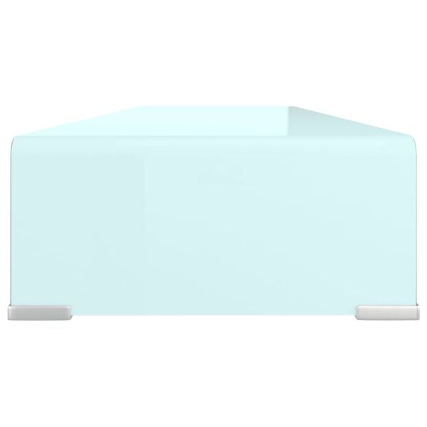 vidaXL Βάση Τηλεόρασης/Οθόνης Πράσινη 100 x 30 x 13 εκ. Γυάλινη