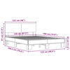 vidaXL Πλαίσιο Κρεβατιού Γκρι Sonoma 120 x 190εκ. Επεξ. Ξύλο & Μέταλλο