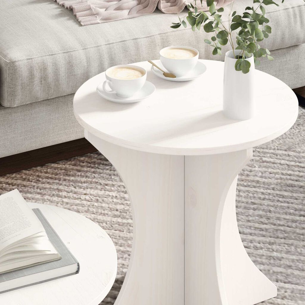 vidaXL Τραπεζάκι σαλονιού 2 pcs Λευκό 46 x 46 x 47 εκ.