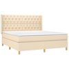 vidaXL &Kappa;&rho;&epsilon;&beta;ά&tau;&iota; Boxspring &mu;&epsilon; &Sigma;&tau;&rho;ώ&mu;&alpha; &Kappa;&rho;&epsilon;&mu; 160x200 &epsilon;&kappa;. &Upsilon;&phi;&alpha;&sigma;&mu;ά&tau;&iota;&nu;&omicron;