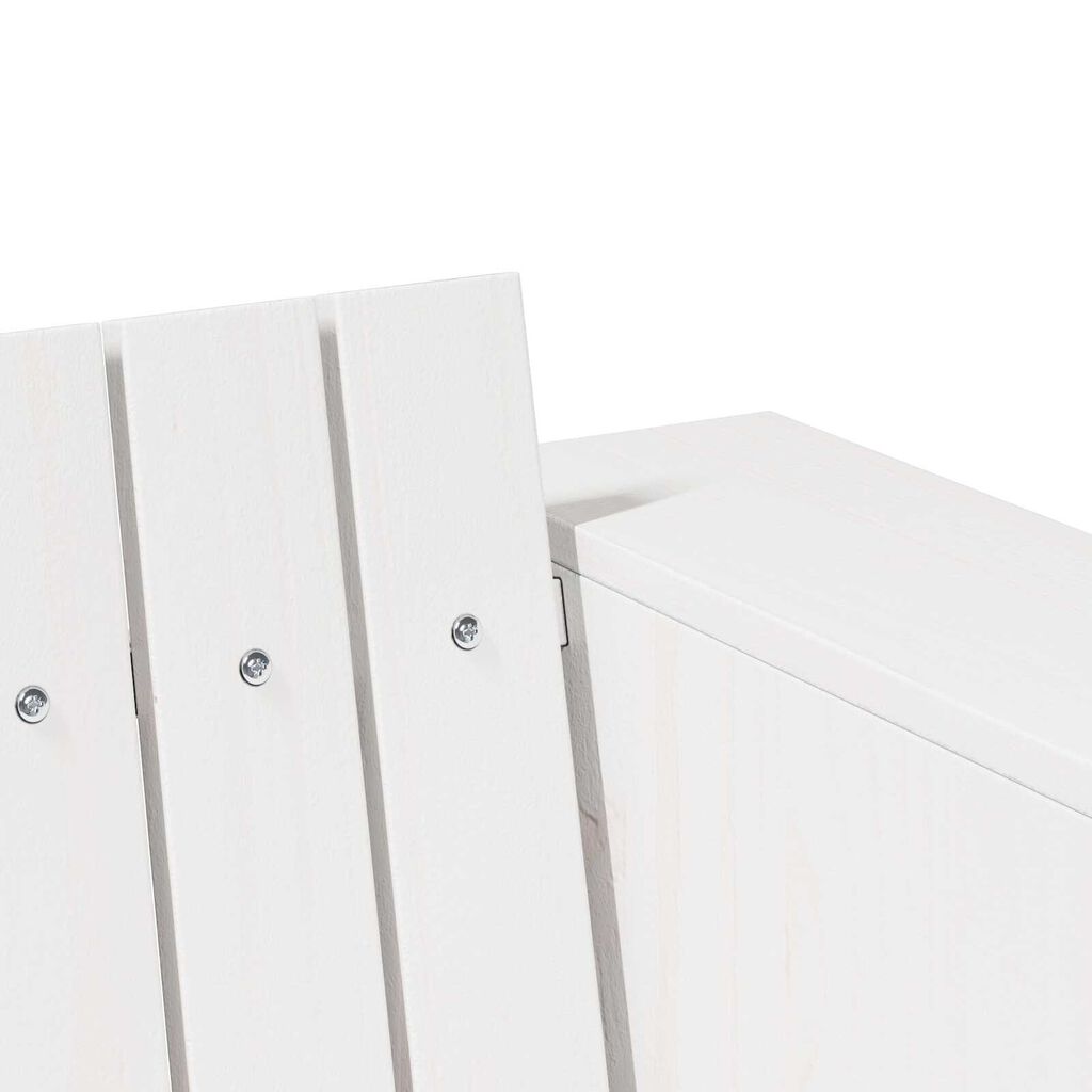 vidaXL Καναπές Κήπου Διθέσιος 134x60x62 cm Λευκός Μασίφ Ξύλο Πεύκο