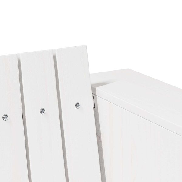 vidaXL Καναπές Κήπου Διθέσιος 134x60x62 cm Λευκός Μασίφ Ξύλο Πεύκο