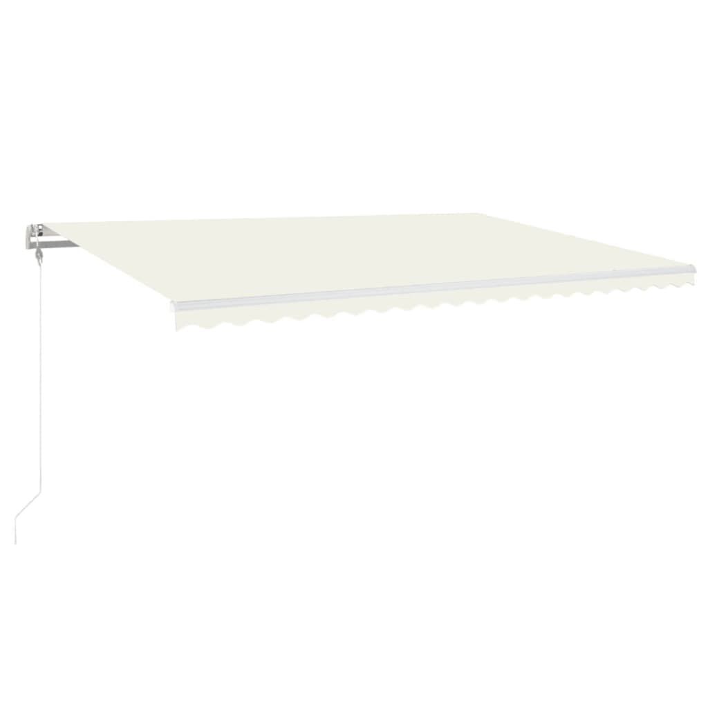 vidaXL Τέντα Αυτόματη με LED & Αισθητήρα Ανέμου Κρεμ 500 x 300 εκ.