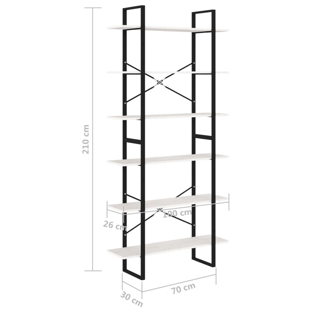 vidaXL Ψηλό Ντουλάπι Λευκό 100 x 30 x 210 εκ. από Μασίφ Ξύλο Πεύκου