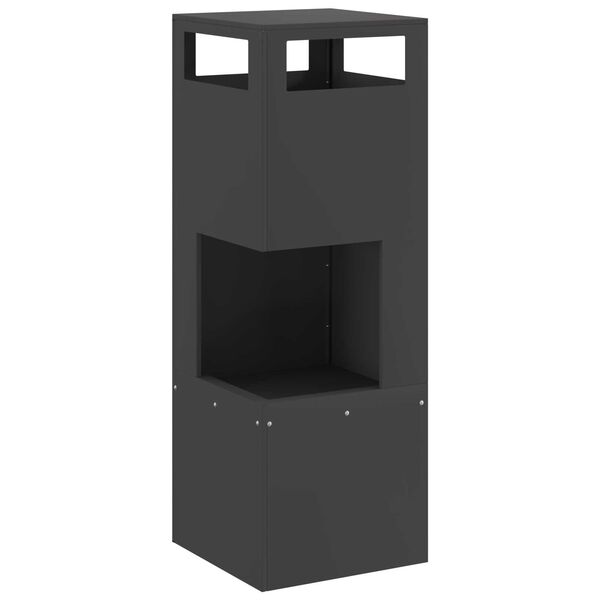vidaXL Φωτιά Μαύρο 35 x 35 x 100 εκ Κρύα έλαση από χάλυβα