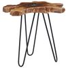 vidaXL Τραπεζάκι Σαλονιού 70x45 εκ. από Μασίφ Ξύλο Teak / Συνθ. Ρητίνη