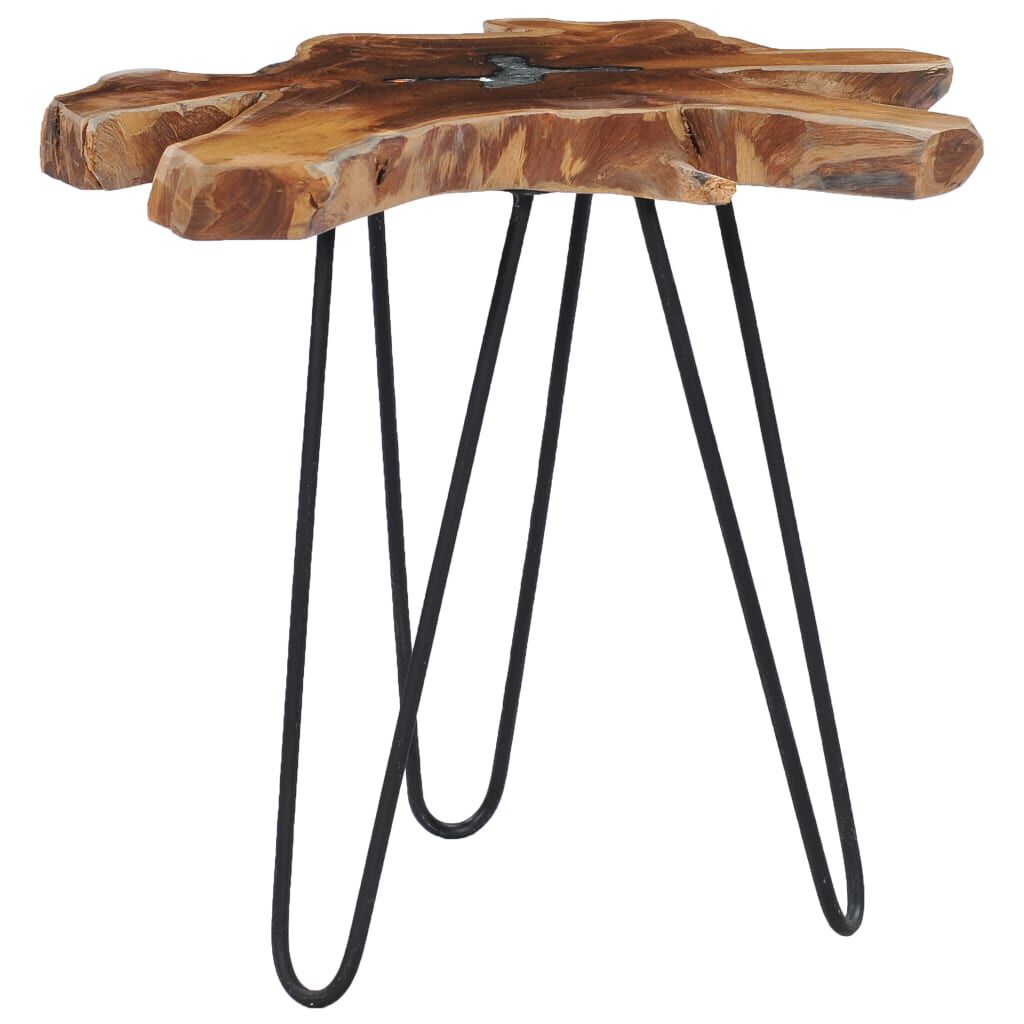 vidaXL Τραπεζάκι Σαλονιού 70x45 εκ. από Μασίφ Ξύλο Teak / Συνθ. Ρητίνη