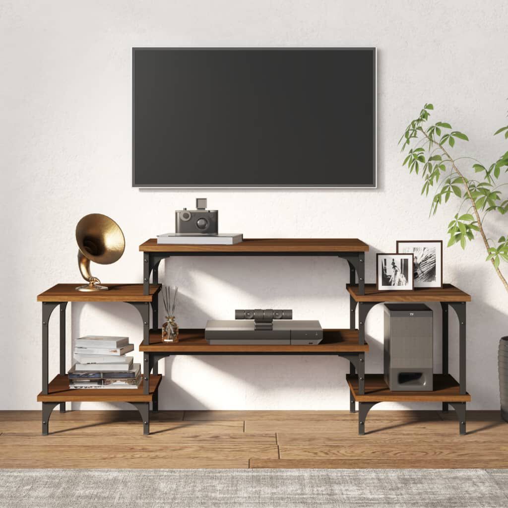 vidaXL Έπιπλο Τηλεόρασης Καφέ Δρυς 117x35x52 εκ. Επεξεργασμένο Ξύλο