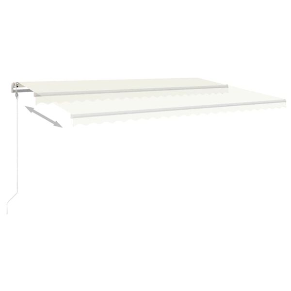 vidaXL Τέντα Αυτόματη με LED & Αισθητήρα Ανέμου Κρεμ 500 x 300 εκ.