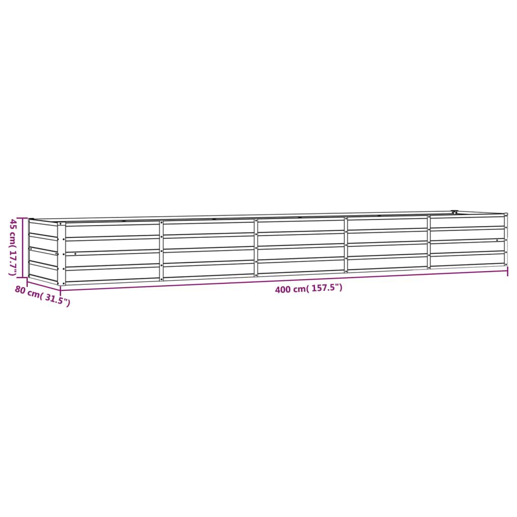 vidaXL Ζαρντινιέρα Σκουριασμένο 400x80x45 εκ. Ατσάλι Σκληρυθέν Αέρα