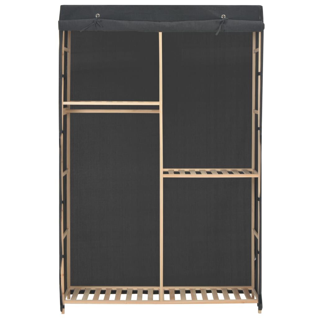 vidaXL Ντουλάπα με 3 Ράφια Γκρι 110 x 40 x 170 εκ. Υφασμάτινη