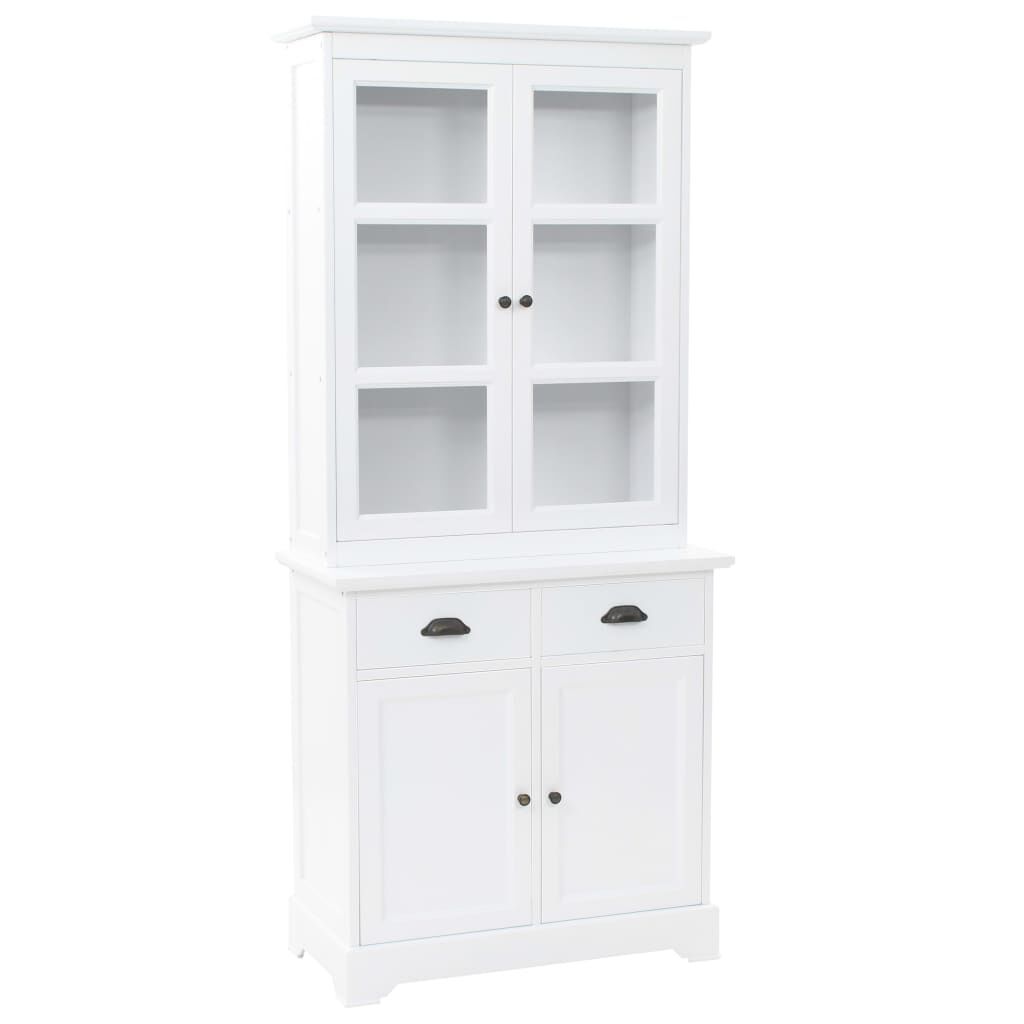 vidaXL Βιτρίνα Σαλονιού με 4 Πόρτες 80x40x180 εκ. MDF και Ξύλο Πεύκου