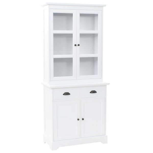 vidaXL Βιτρίνα Σαλονιού με 4 Πόρτες 80x40x180 εκ. MDF και Ξύλο Πεύκου