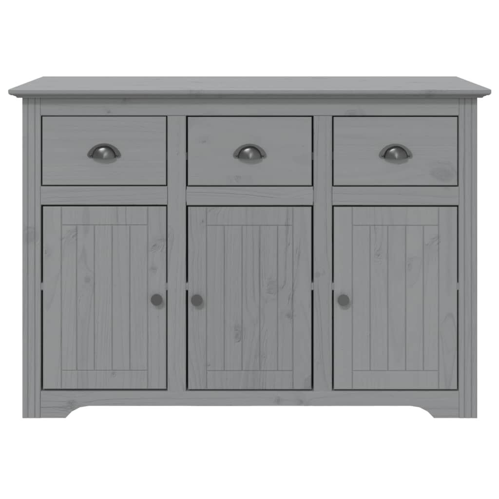 vidaXL Μπουφές BODO Γκρι 115,5x44x80 εκ. από Μασίφ Ξύλο Πεύκου